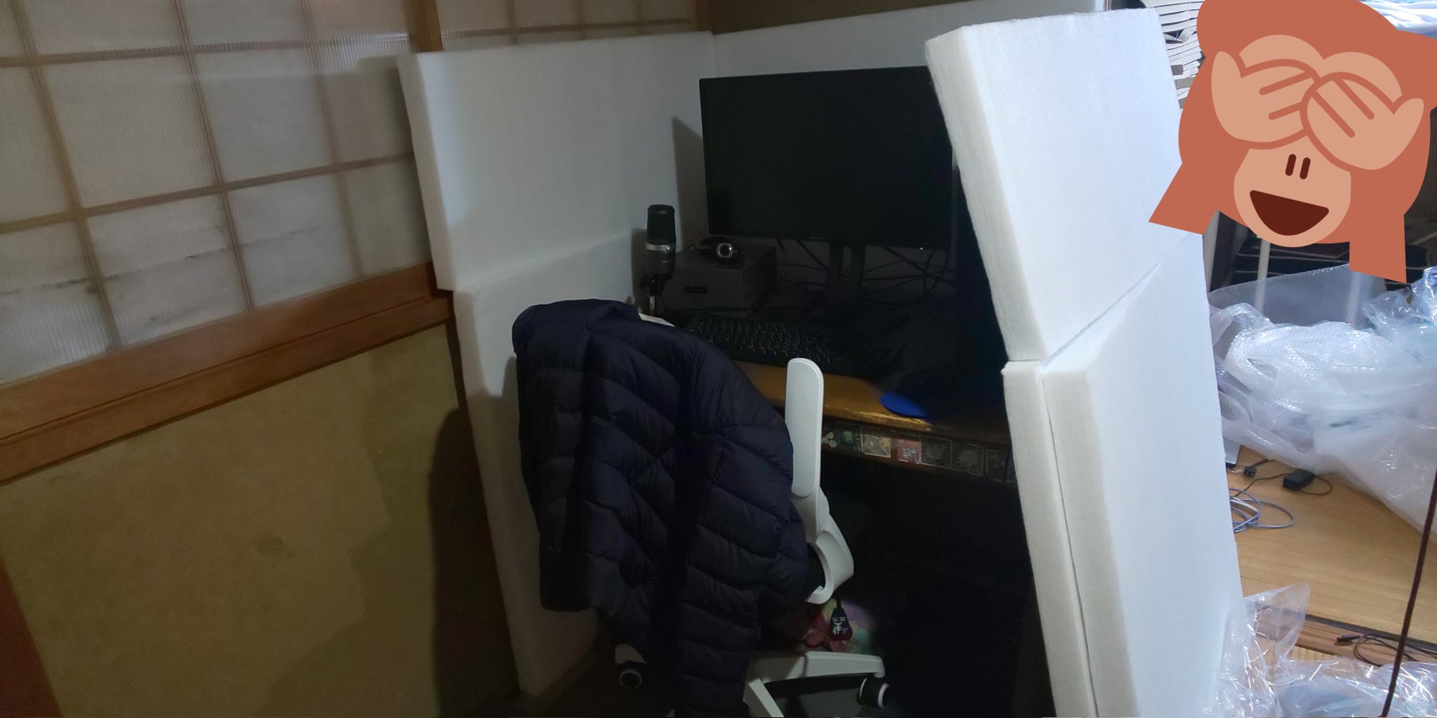 おティー 防音部屋つくった これで大きい声出しても大丈夫な筈や 夜になったらポケモンbdspの生放送やるぞ T Co Wcayy3cagh Twitter