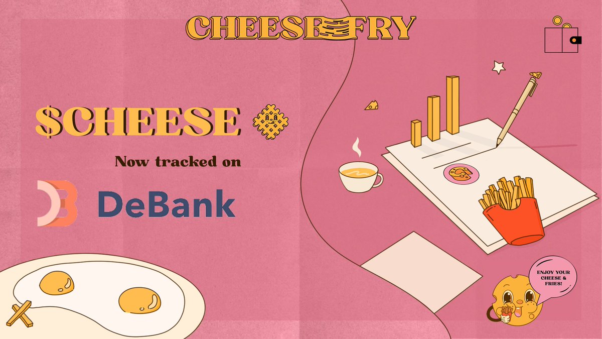 ChfryFinance's tweet photo. Excited to share that #CHFRY is now listed on @DeBankDeFi ☑️ 

🧀 Track $CHEESE here: https://t.co/PuUKkS7YT6 https://t.co/RJqTPnGbuq