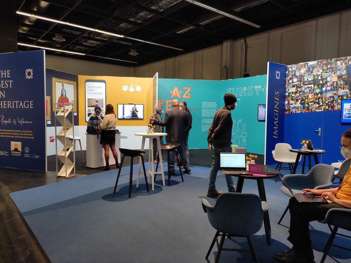 BestInHeritage's tweet image. Highly interested visitors of our booth at #EXPONATEC with @orpheo, @livdeo, @LindenMuseum / @volkenkunde