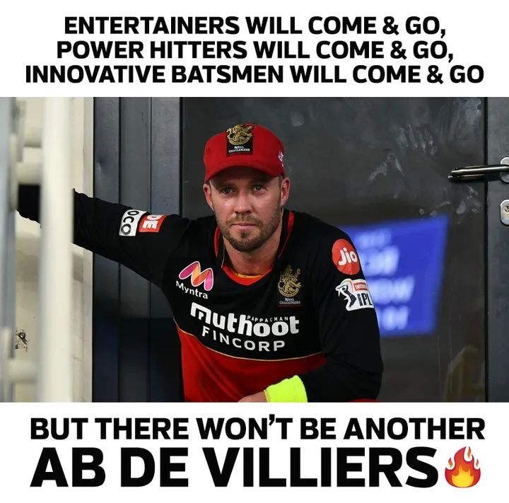 amit4singh_'s tweet photo. Thank you @ABdeVilliers17
for everything .
You will be missed badly.

#ABDevilliers #disappointed #ABD https://t.co/vybf2OT0Ly