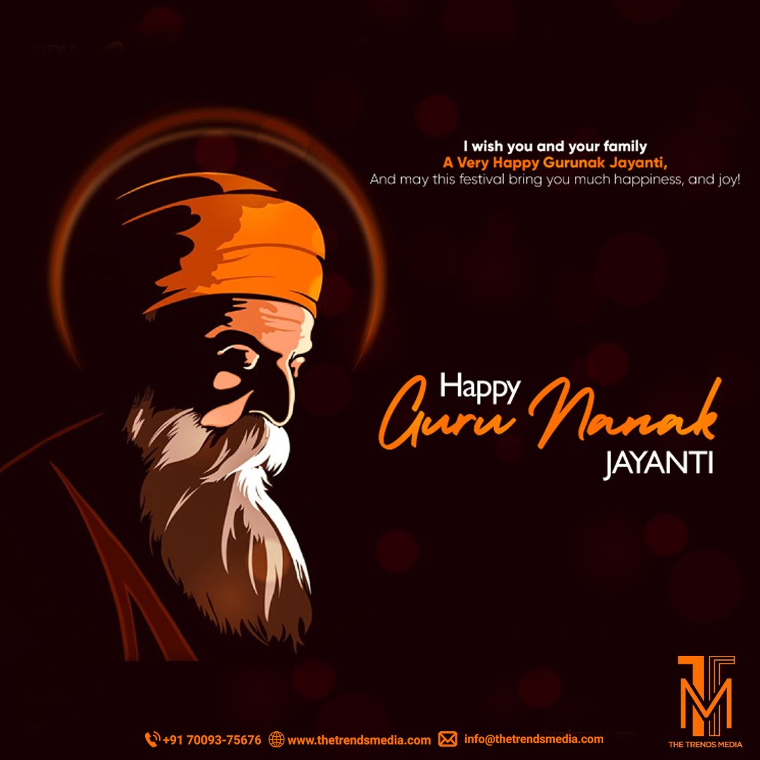 thetrendsmedia's tweet photo. Happy Guru Nanak Jayanti

#gurunanakjayanti 
#TheTrendsMedia https://t.co/jUEqrdyibA