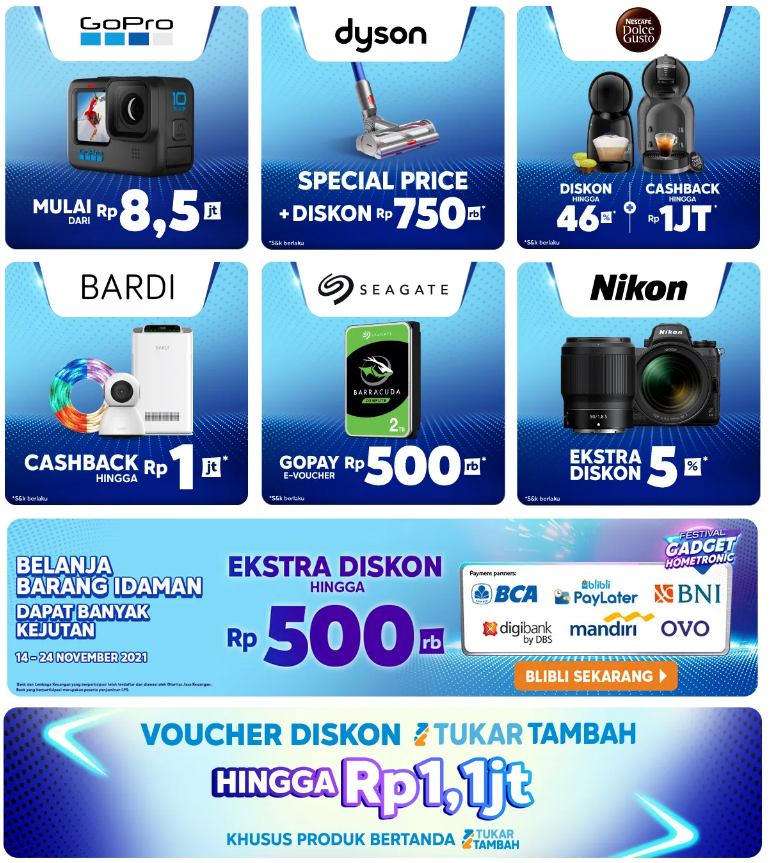 bliblidotcom's tweet photo. #NKKCHI (Nanti Kita Kasih Cepek Hari Ini) untuk Jumat Berkah ini! Ada yg mau cepek?

- FOLLOW aku, RT, dan LIKE twt ini
- Klik: https://t.co/xHSJzPH0t6
- REPLY kalo udah klik linknya, semoga kamu hoki ya!

Borong #FestivalGadgetHometronic di hari ini, jadi hemat bgt nih! https://t.co/6XdfQsdSAn