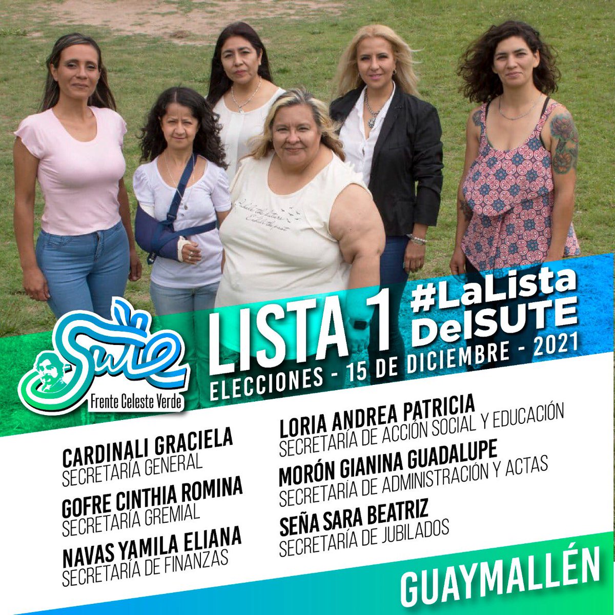 LaCelesteMza's tweet photo. 👥 Candidatos y candidatas del #PrimerDistrito
👉🏽 #Capital
👉🏽 #Guaymallen
👉🏽 #LasHeras
👉🏽 #Lavalle
🔊 Equipos que trabajan por un SUTE que acompañe y defienda a las y los trabajadores de la #educación.
✏️ Acompáñanos con tu voto en el 15D
#Lista1 #LaListaDelSute https://t.co/09RhHDA2kD
