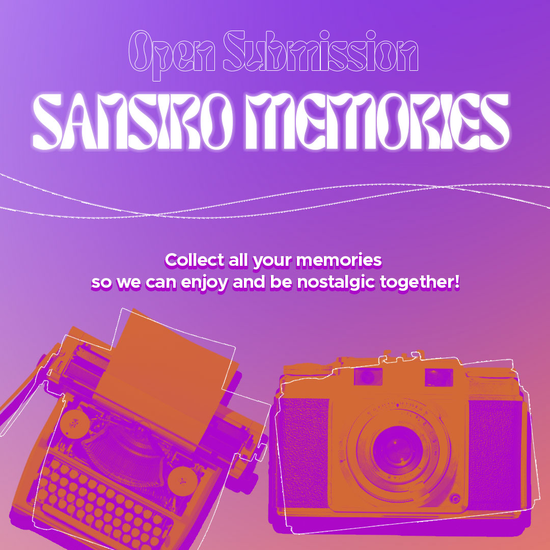 sansirofest's tweet image. [OPEN SUBMISSION SANSIRO MEMORIES]

Halo Sanspeeps! Akhirnya SANSIRO MEMORIES buka pendaftaran lho! Buat yang punya momen ngangenin ikutan yuk!

Akun resmi medsos SANSIROFEST : 
Instagram: @sansirofest 
LINE : @909ifpif 

#SANSIROFEST2021 #SANSIROMEMORIES2021
#nostalgia #memories