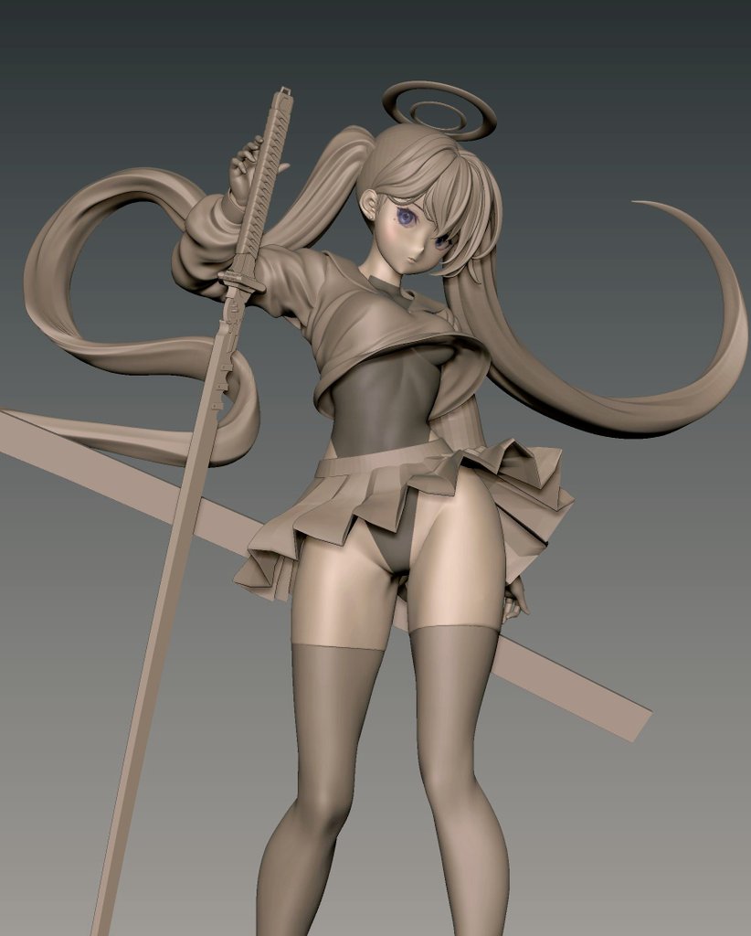 素体も出来てきたので服を着せます。
中にレオタードを着ているので制服は脱着可能にしたいですね！