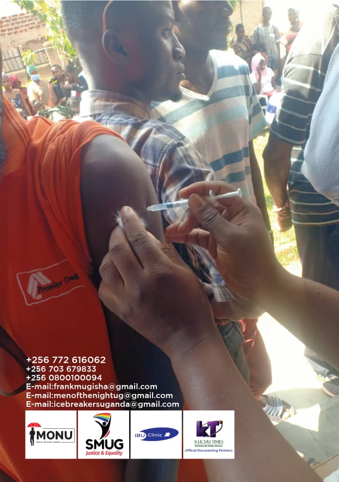 menofthenightug's tweet photo. We have successfully carried out vaccination drives at both A-Z Bugembe Wanyama in Jinja and Kuchu Shiners offices in Nansana.
Thank you for turning up in large numbers.#4UME& Theentire🏳️🌈
#Youareessentialtoo
#getyourjab
#MONU #LMEC #SMUG #IBU#KT #KuchuShiners #JInja #UHAI #ALLOUT https://t.co/4hvaXA3TDs