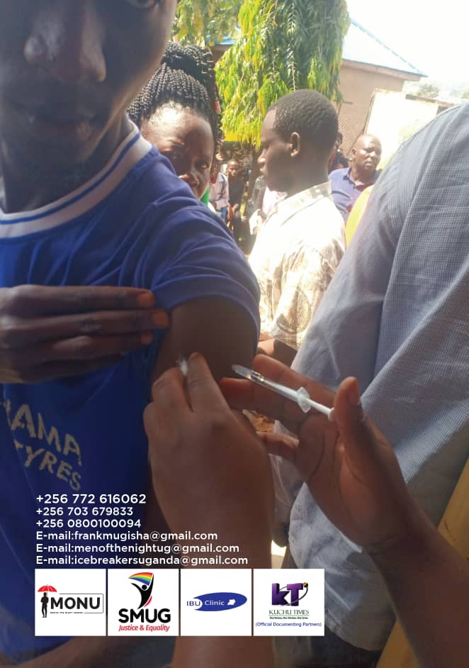 menofthenightug's tweet photo. We have successfully carried out vaccination drives at both A-Z Bugembe Wanyama in Jinja and Kuchu Shiners offices in Nansana.
Thank you for turning up in large numbers.#4UME& Theentire🏳️🌈
#Youareessentialtoo
#getyourjab
#MONU #LMEC #SMUG #IBU#KT #KuchuShiners #JInja #UHAI #ALLOUT https://t.co/4hvaXA3TDs
