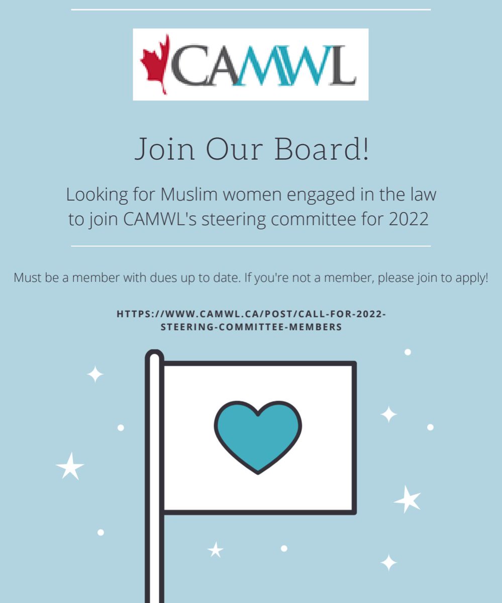 📣**REMINDER!**

We're seeking new board members! Application deadline is Nov. 26th. Details, including how to apply are here: camwl.ca/post/call-for-…