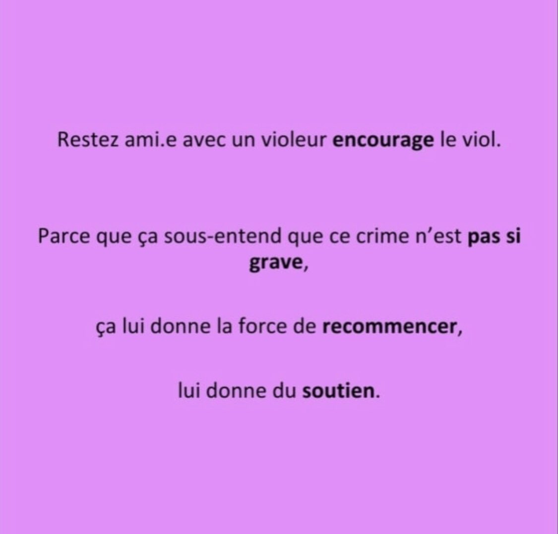 clyaaaa's tweet photo. petit rappel pour les « potes » qui continue de fréquenter des violeurs https://t.co/Iter0yrfmr