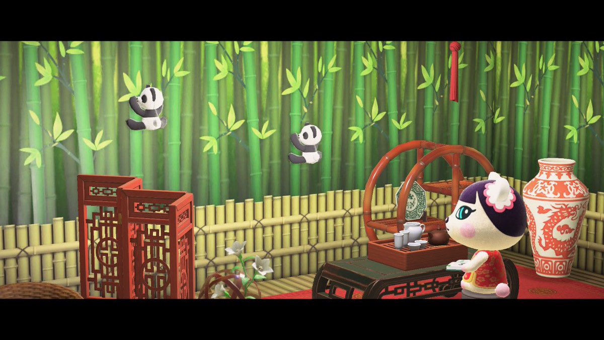 wd_mori's tweet photo. 子パンダのいる竹林 #どうぶつの森 #ACNH https://t.co/mtXj2jTiVu