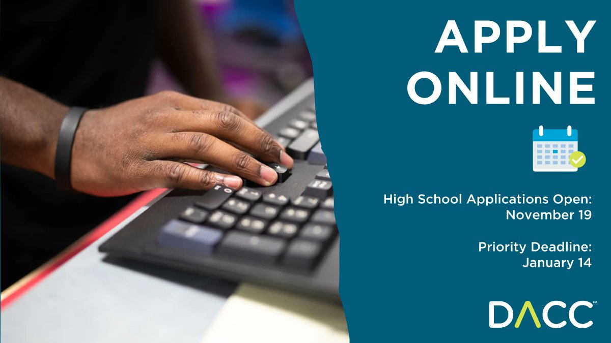 The DACC high school application for the 2022/2023 school year is now open! In order to make the most informed decision, don't forget to explore all of your options either virtually or in-person on our website. delawareareacc.org/o/dacchs/page/…