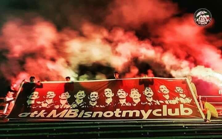 DeAshoke's tweet photo. Our team @Mohun_Bagan have won many battles in the past.We'll win this one too against the unholy merger &amp; unscrupulous officials.Till that happens, we'll fight. #atkmbisnotmyclub #BreakTheMerger #OnlyMohunBagan @joefooty @THE_RanjitBajaj @TheQuint @theafcdotcom @MdxOfficial2018 https://t.co/m2DMY0WSPQ