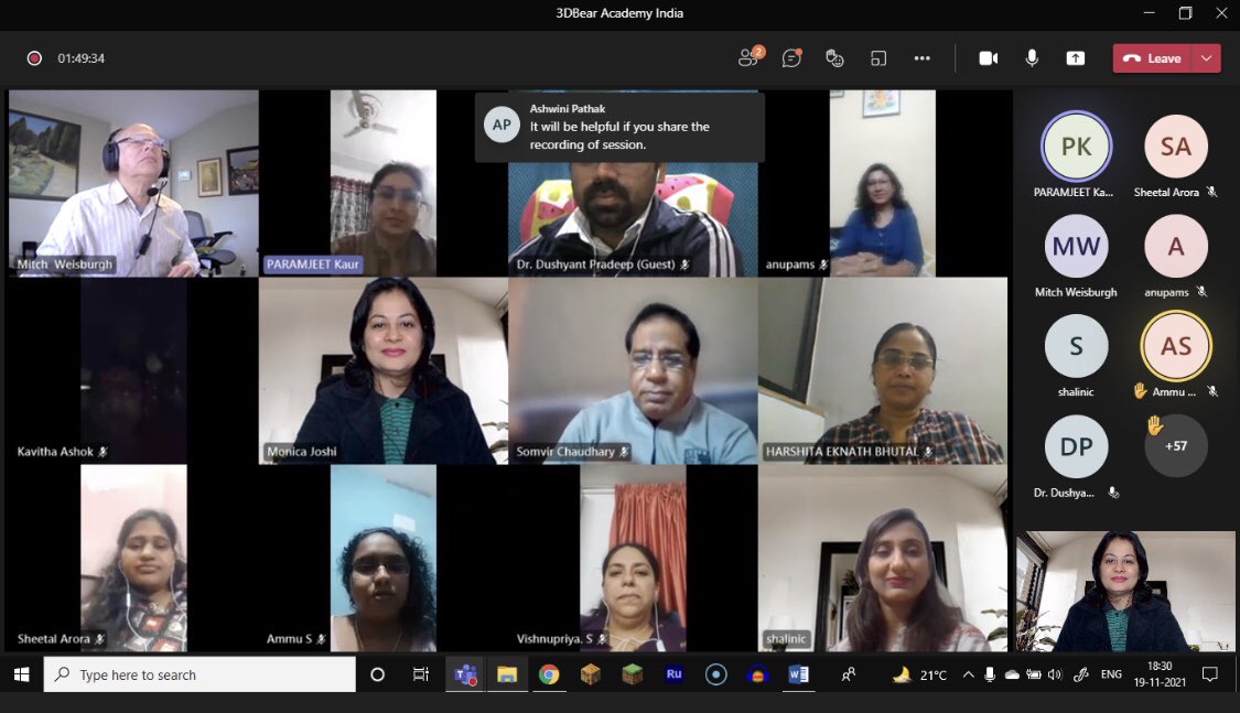 Shalini040876's tweet photo. #kickstart Wonderful session wid 90+ wonderful #educators #1stsession #learningwithfun🤟#3DBearAcademyIndia #AugumentedReality @3DBearOfficial #ARTool @weisburghm @JussiKajala @PekkaSalokannel @klnamya @Anupam_Sharmaa @DenisecWright @smilelearning @FinlandinIndia @AmbKoukkuRond https://t.co/V2wwsCQ04M