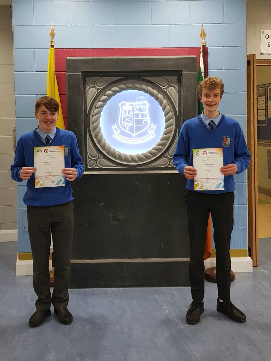 Congratulations and best of luck to TY students Diarmaid Taylor and Fraser Woodward <a href="/cicsummerhill/">Summerhill College</a> as their project "Cover Up" has qualified for the national finals of BT Young Scientist competition @BTYSTE <a href="/tydotie/">TY.ie</a>