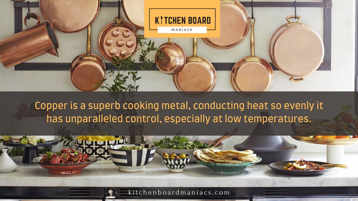KitchenBoardM's tweet photo. Copper is an excellent cooking metal because it conducts heat uniformly and allows for precise temperature control, especially at low temperatures.
#copperkitchen #copper #coppersmith #kitchendesign #copperdecor #copperlove #kitchendecor
#kitchenboards
#kitchenboardmaniacs https://t.co/j5d29UW9n2