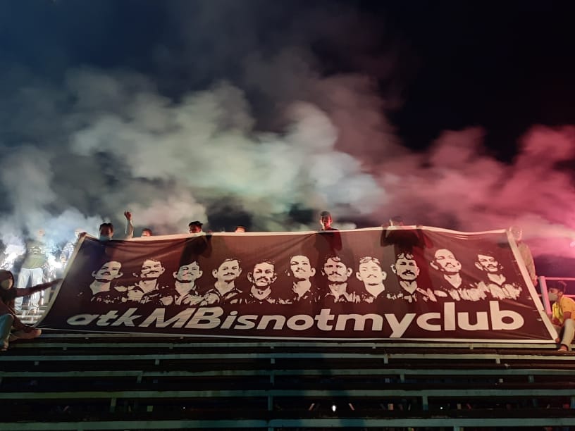 MohunNews's tweet photo. Our team @Mohun_Bagan have won many battles in the past.We'll win this one too against the unholy merger &amp; unscrupulous officials.Till that happens, we'll fight. #atkmbisnotmyclub #BreakTheMerger #OnlyMohunBagan @joefooty @THE_RanjitBajaj @TheQuint @theafcdotcom https://t.co/lhFCI2VsoW