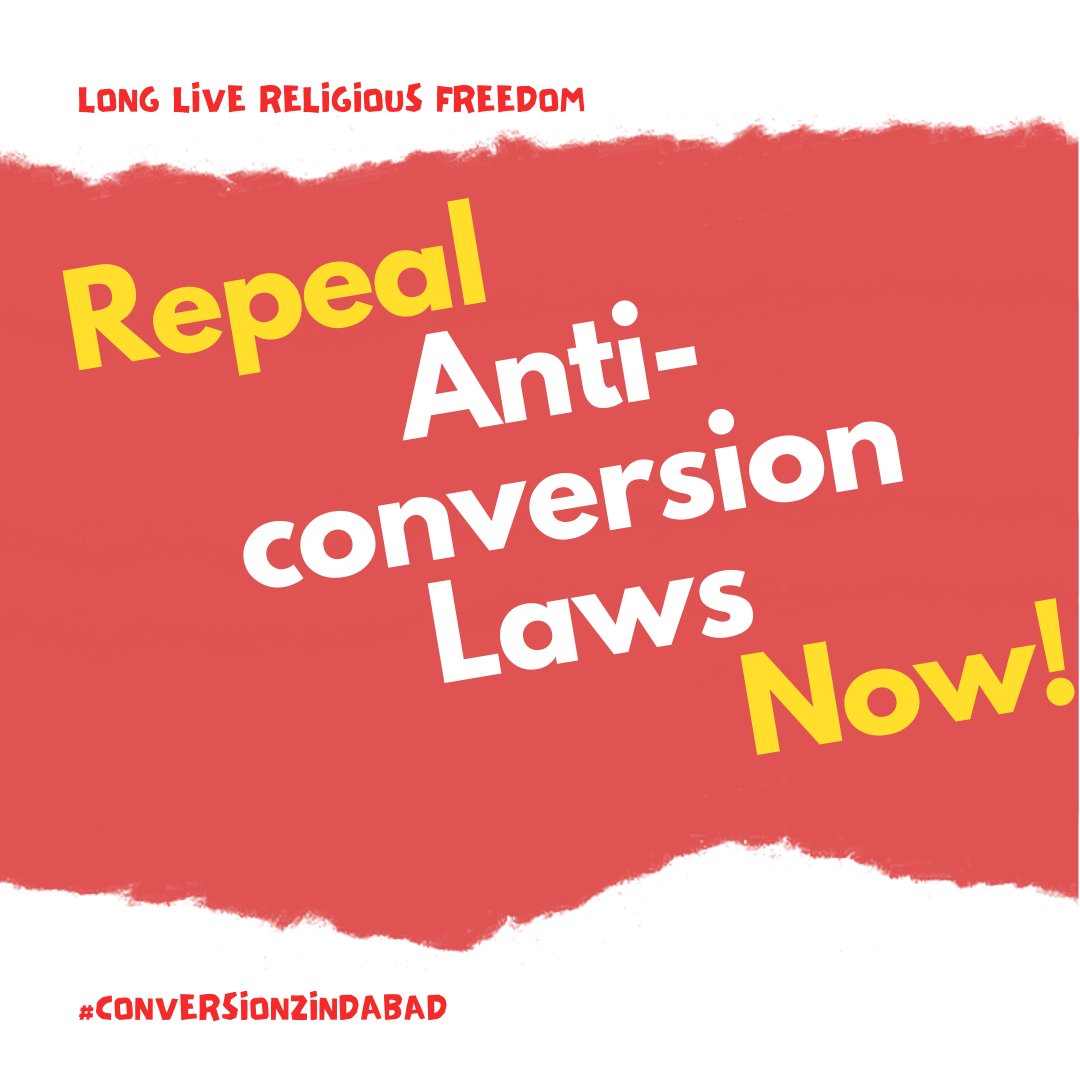 ConversionOK's tweet image. Anti-people laws passed in an anti-democratic manner must be repealed. Now it is the turn of #AntiConversionLaws, which create an anti-minority sentiment in the society. #ConversionZindabad #FarmLaws #FarmLawsRepealed #FarmersProtests