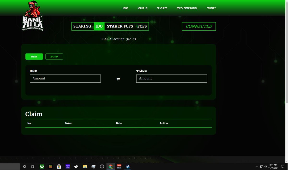 ShanksGames_'s tweet photo. @Game__Zilla @Crypto__Gamez @Game__Zilla please help I'm losing out on good money because your website won't let me claim my tokens. Do you guys do this on purpose? https://t.co/x9QVw9omc1
