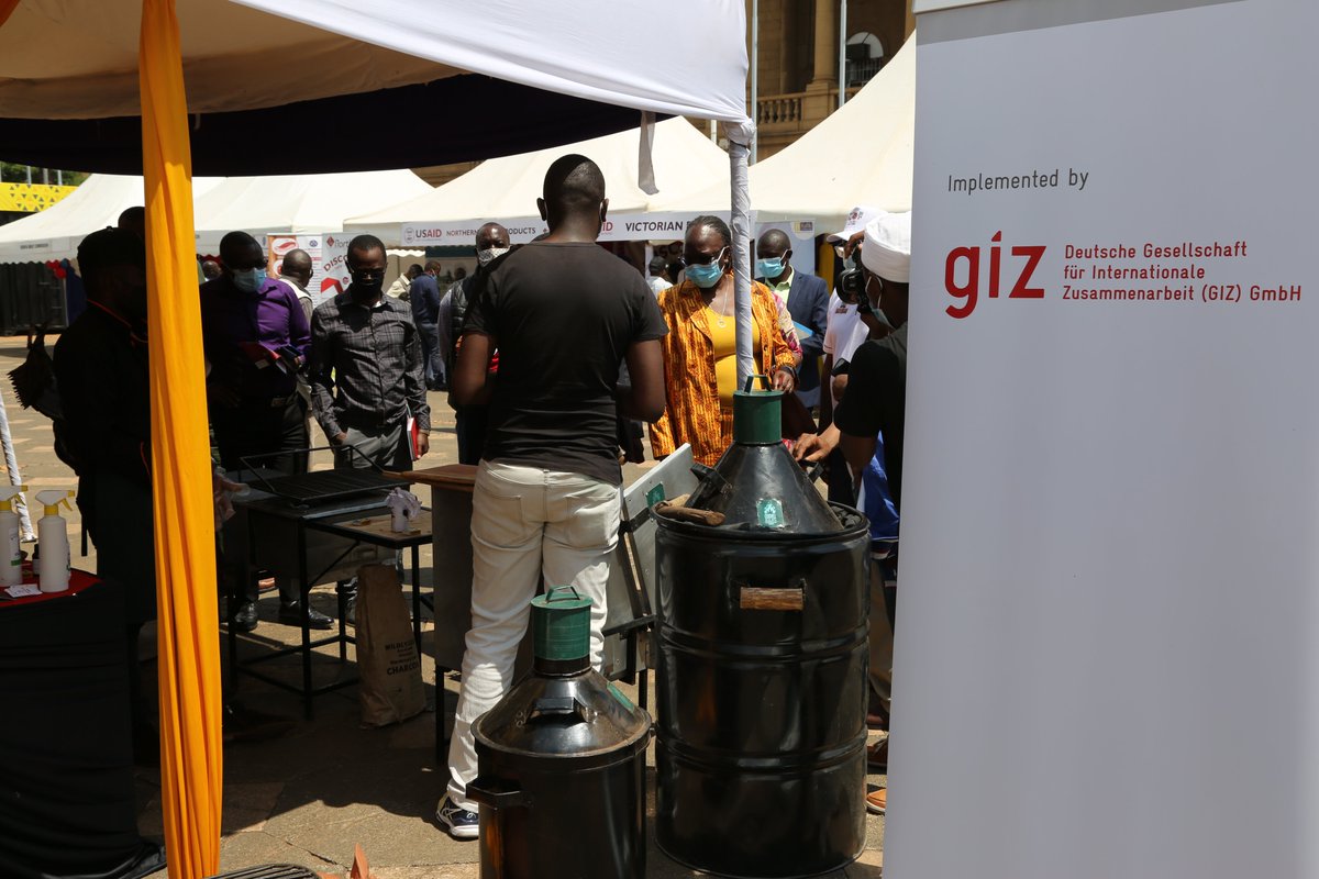 KenyaMarkets's tweet photo. @maina_betty and the PS for @IndustryKE, also visited the @cookswelljikos booth at the #KICCMeatExpo and learnt how #energyefficiency is changing lives.
@cookswelljikos was sponsored to the expo by our partners @giz_gmbh Kenya.
#SizzlingExperience
#BusinessScoutsforDevelopment https://t.co/A0ttUp7lMc