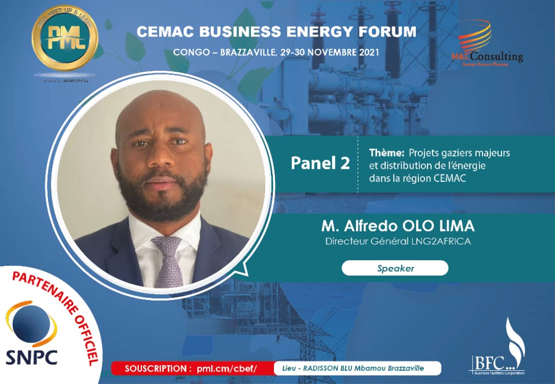 LNG2AFRICA is committed to providing gas to power in the CEMAC region.  We are delighted to have Mr Alfredo Olo Lima as a speaker at the CEMAC BUSINESS ENERGY.
For more informations:
pml.cm/cbef/
pml.cm/inscription-cb…