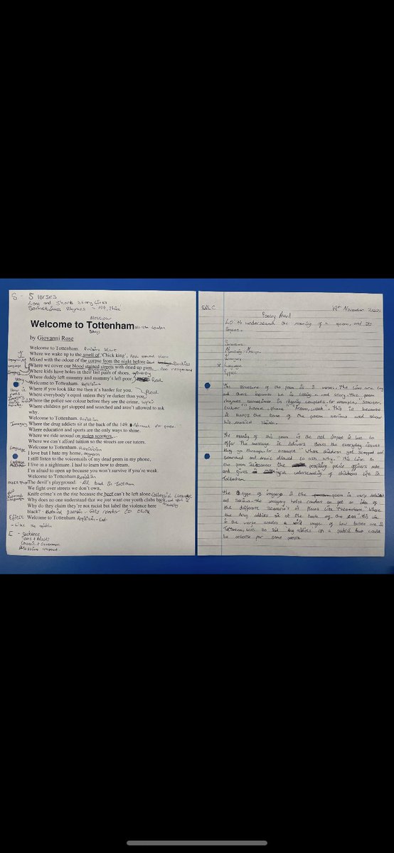 Students enjoying a poetry lesson today, analysing ‘Welcome to Tottenham’ by award winning Giovanni Rose. They said they could relate to this poem ‘These issues are not just in Tottenham’. <a href="/natpoetrylib/">National Poetry Library</a>

 bbc.co.uk/news/av/uk-eng…
