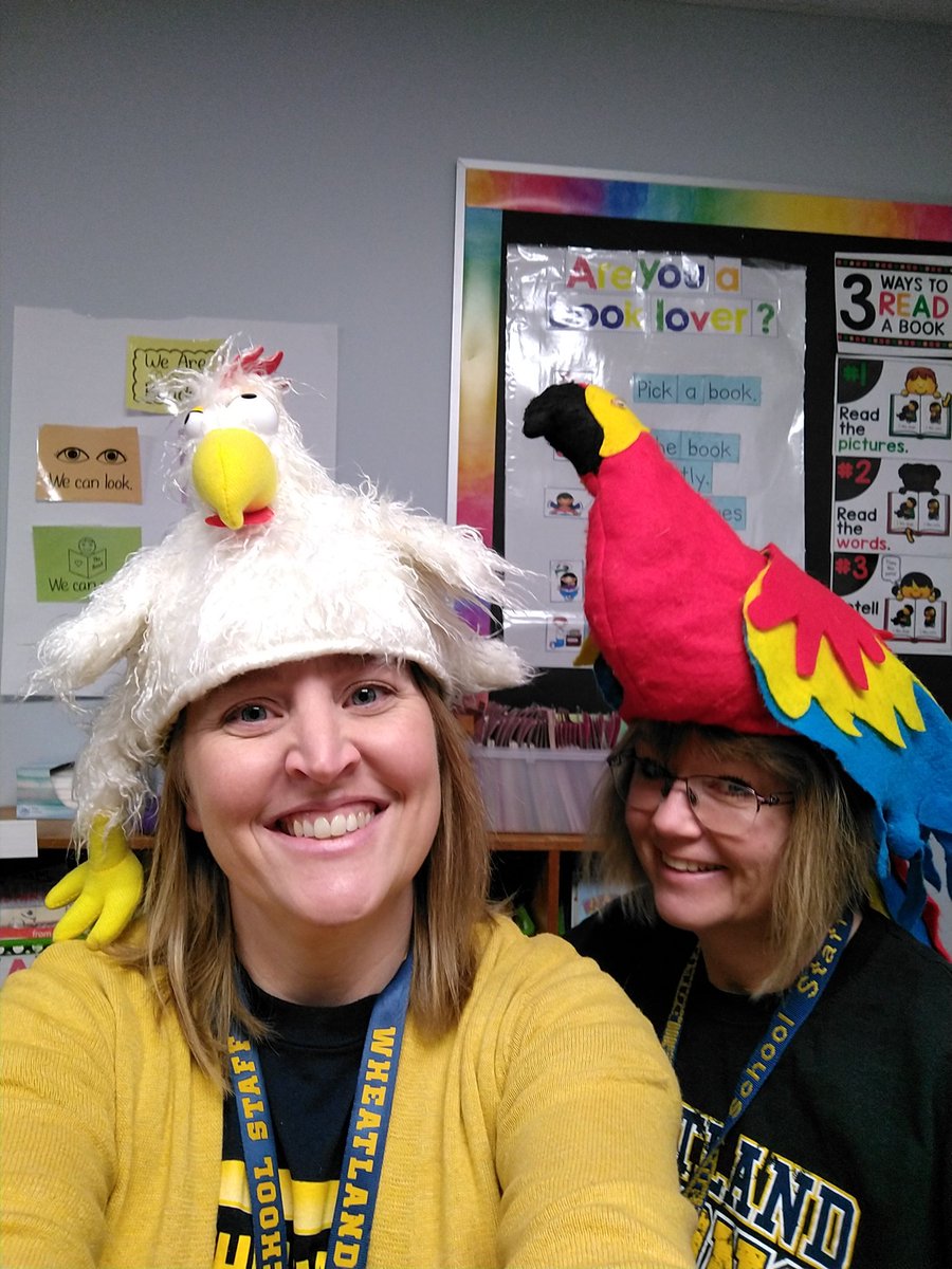 Birds of a feather stick together, especially on Crazy Hat Day! @tynetots2000 #wcsflight