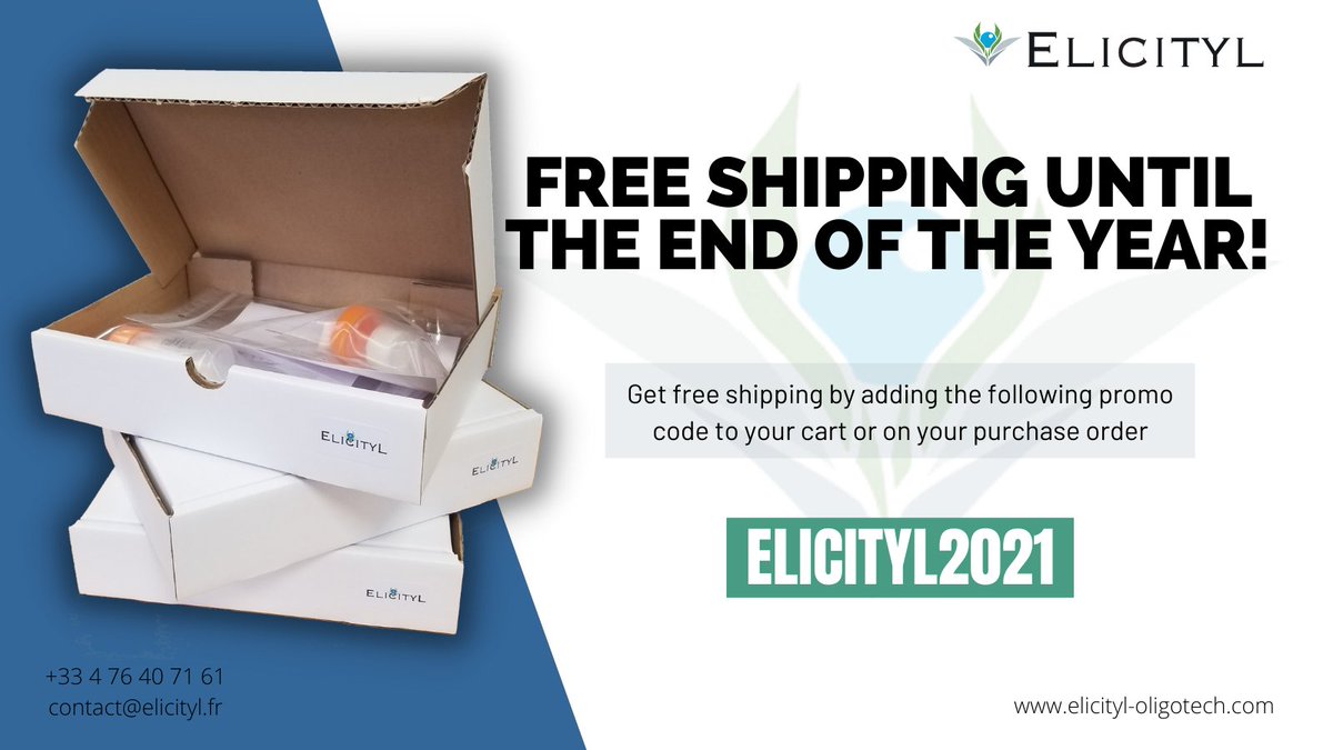 Elicityl's tweet photo. #ELICITYL is happy to announce that we are offering #freeshipping fees on your catalog orders with the guarantee of receiving your products before the end of the year !🙌📦📭

#Glycosciences #Carbohydrate #glycotime https://t.co/i8yLvvCBKJ