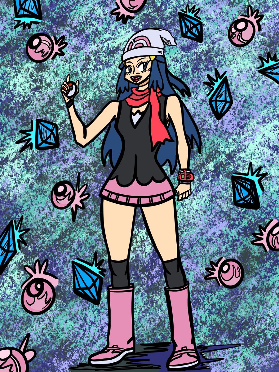 bobxsonic's tweet photo. Drew Dawn for #BrilliantDiamond and #ShiningPearl release today about to start my journey enjoy trainers #bobxsonic #TxRFusion #TxRF #anime #manga #pokemon #art #comics https://t.co/lSmqU6RKg8