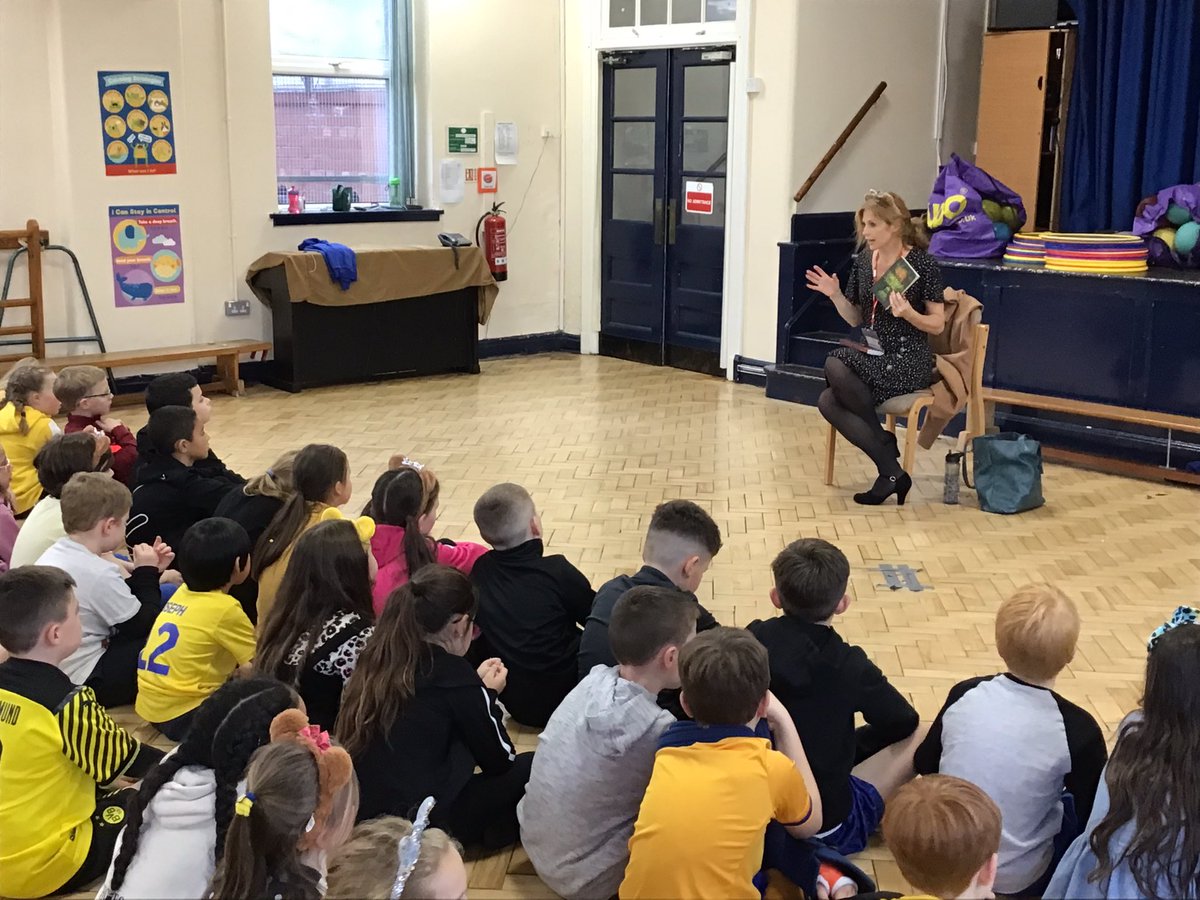 <a href="/MosspitsYear4/">Mosspits Year 4</a> have loved having <a href="/sammeegiles/">Samantha Giles (blue tick)</a> come to school this afternoon to read an extract of her latest book ‘Rosemary and The Book of the Dead’.