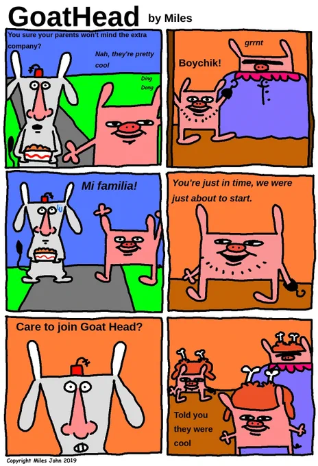 No he has parents, first seen in GoatHead episode thirty nine https://t.co/UPsyOSApDI 