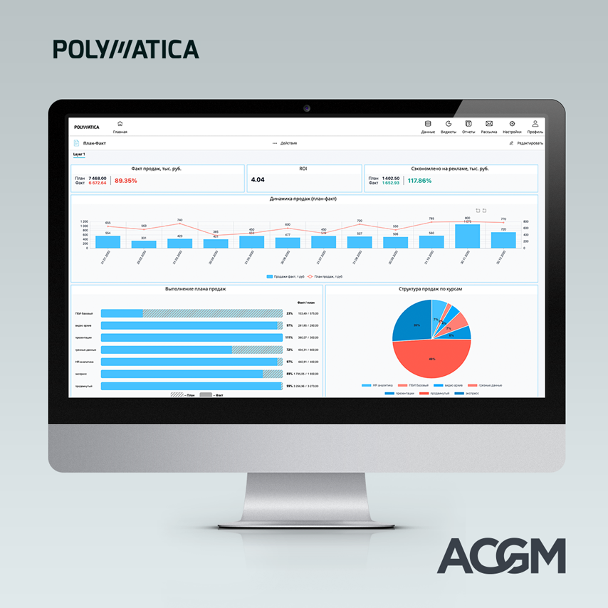 polymatica's tweet photo. Ценим интерес консалтинговых компаний к использованию нашего конструктора дашбордов - это говорит о том, что продукт удобен для работы и приносит пользу бизнесу заказчика. Ссылка на новость о партнёрстве в первом комменте #bi #dashboard #acgm #polymatica10лет https://t.co/uDMbSfNCJT