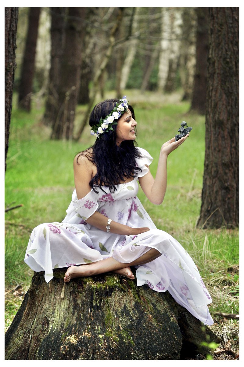 Fairy Catching in the woods for Country Living Spring Fair 2004. We always head to a shoot with a box of props and what dates this shot most is that the fairy perched on the model’s head was bought for 99p from the garden section at …. Woolworths! Those were the days! #20years