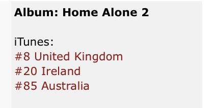 dbeupdates's tweet photo. Home Alone 2 is charting in over 20 countries on Apple Music 

@YoungAdz1 @DIRTBIKE_LB https://t.co/KtOgg3rTeC