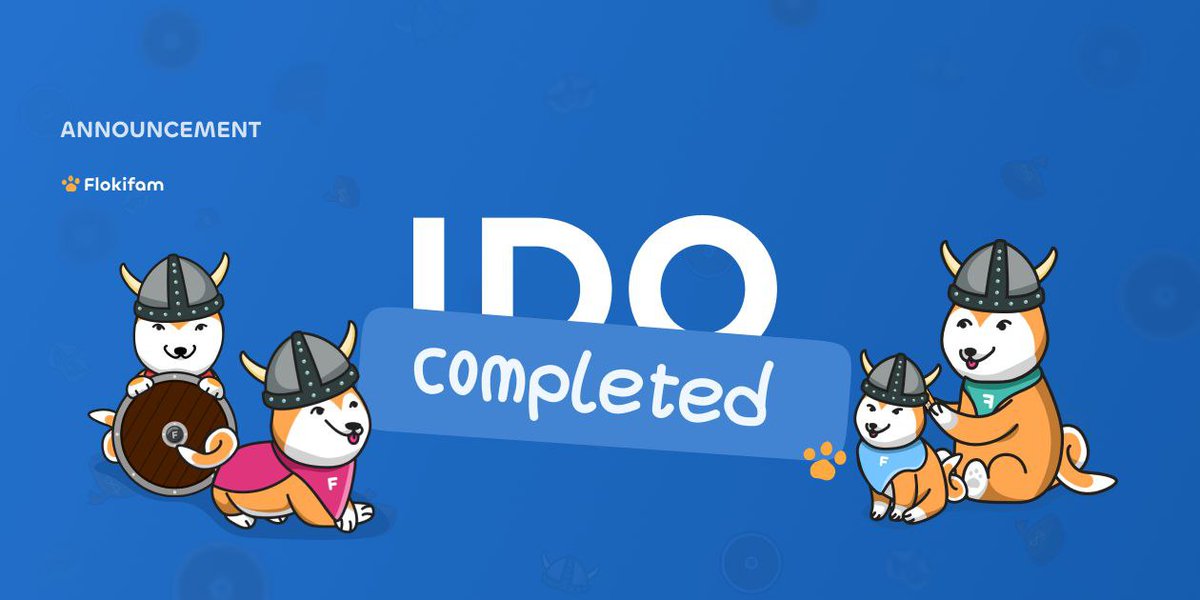 flokifam's tweet photo. ๐ IDO completed ๐
Thank you everyone for an overwhelming response during IDO of $FLOKIFAM at #HoppyMeme ๐ค
The IDO is now completed on @HoppyMeme. Please look forward to our PancakeSwap listing at 4:30 PM
Thanks again for being part of this exciting journey with us. https://t.co/cQMWV2hdYu