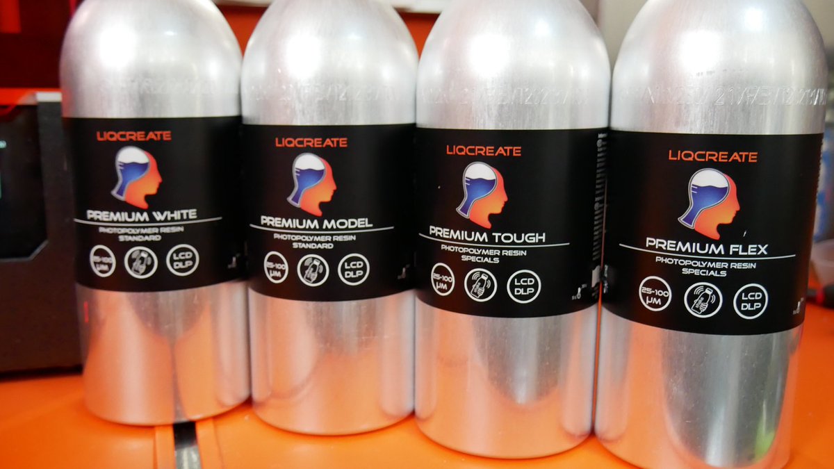 de3dprintman's tweet photo. I'm calibrating the settings for all these #Liqcreate_3D photopolymer resins on the new and ultra-fast #PrusaSL1S by @josefprusa. The process is so much faster now on the SL1S. Soon you will have the perfect settings for your #SL1S. They will be shared on the Liqcreate website. https://t.co/NYecUyaXwe