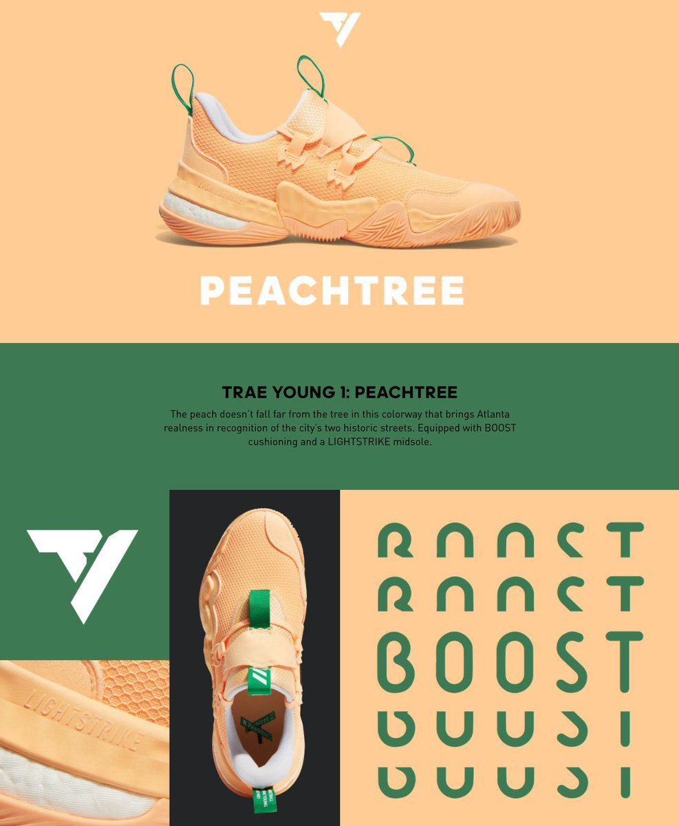 trae young 1 peach tree shoes