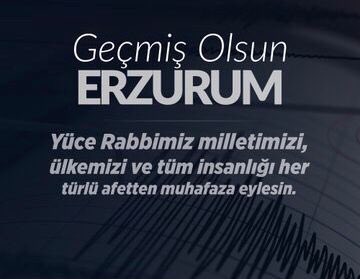 Erzurum’da  meydana gelen ve çevre illerde de hissedilen 5.1 büyüklüğündeki depremi hisseden tüm hemşehrilerimize geçmiş olsun dileklerimi iletiyorum. 

Allah ülkemizi her türlü afetten muhafaza etsin. #deprem