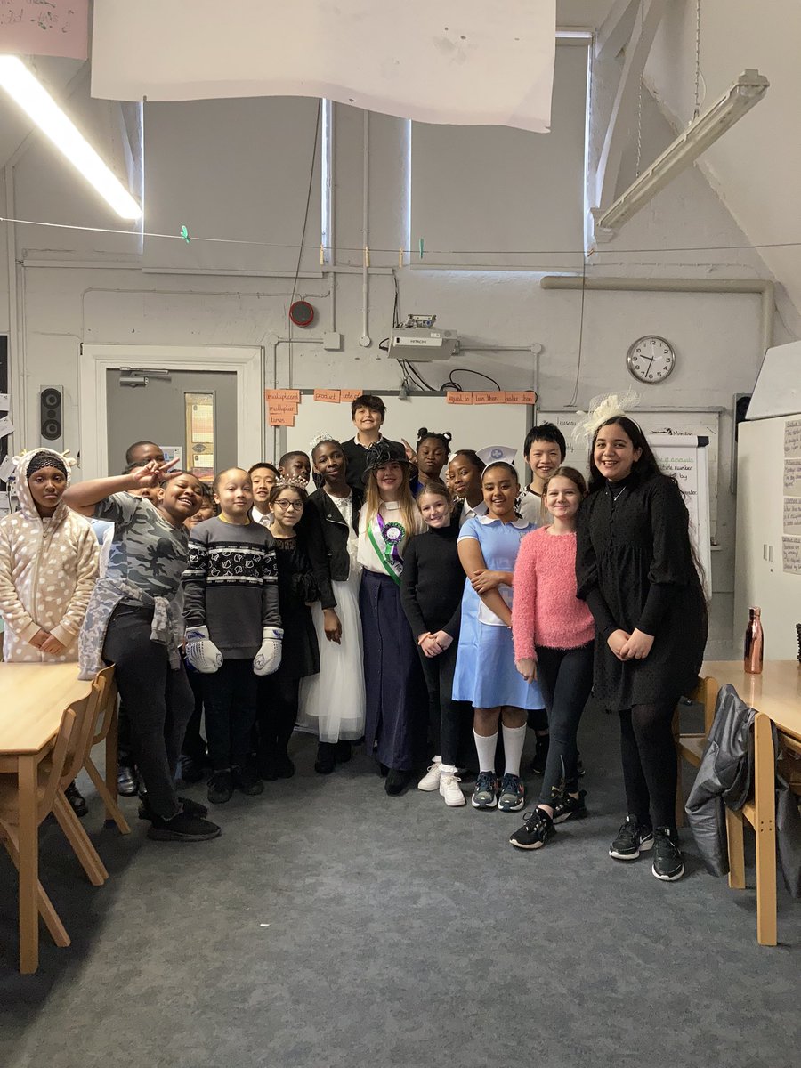 Everyone looking amazing for children in need! Really looking forward to teaching Princess Diana, Rosa Parks and Muhammad Ali today! <a href="/ChiIdreninNeed/">ChildrenInNeed</a>