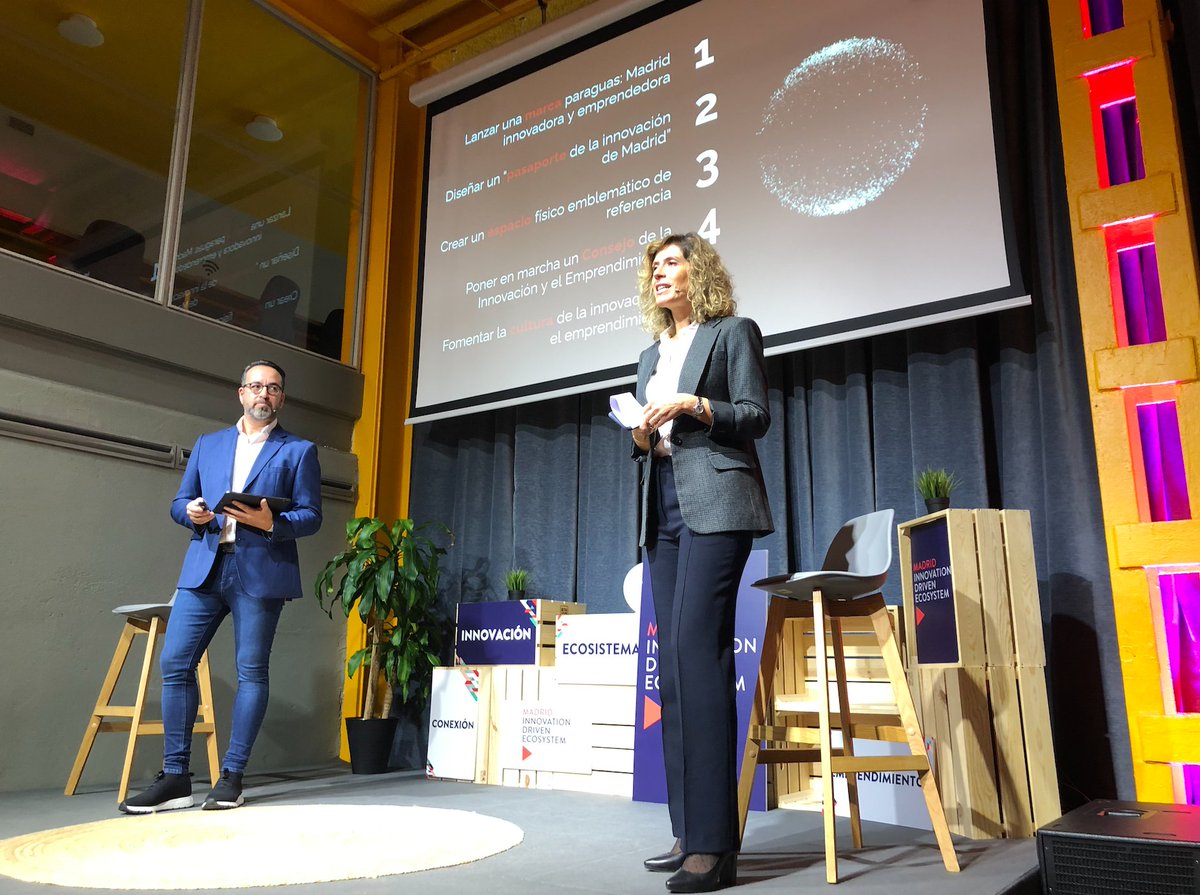 mide_global's tweet photo. Comprometidos por hacer de Madrid un referente en innovación y emprendimiento, nuestros socios @ardelama, Presidente y Fundador de @THECUBEMadrid, y Marta Gil, Dir. Gral. Estrategia, Innovación y Sostenibilidad en @SomosSacyr, presentaron el decálogo de recomendaciones de MIDE: https://t.co/mRTRdDFMmG