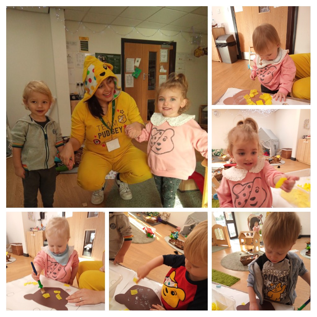 AshbridgeMaxy's tweet photo. Children in need 2021! Poppies are off to a fun start making some Pudsey masks, with lots more fun to come throughout the day! #poppies #poppies@maxy #ashbridge #ChildreninNeed https://t.co/aX07NVUUVm