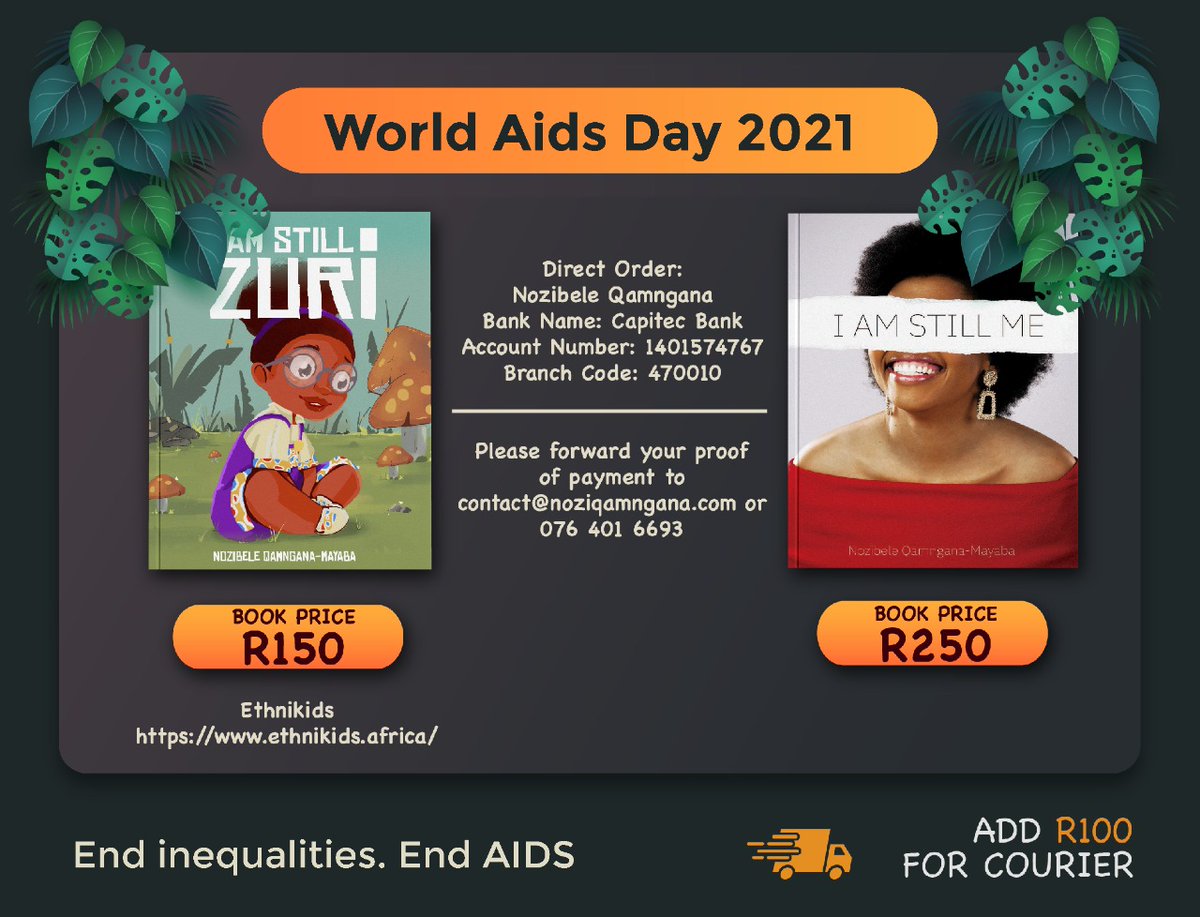Planning a World Aids Day celebration?

May I kindly ask you to please consider buying my books for your staff and/or beneficiaries? 🙏

1) I Am Still Zuri is a story based on a 7 year old girl who are born with HIV.