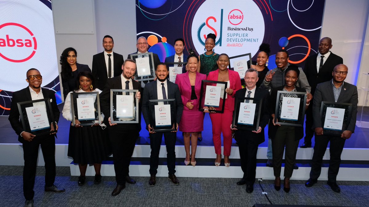 BDSupplierDev's tweet photo. Congratulations to the winners of the 2021 Absa Business Day Supplier Development Awards. View the winners and read more at:  https://t.co/RvHIc9WLlz  

#SDAwards2021 #supplierdevelopment https://t.co/GsLqtV83lr