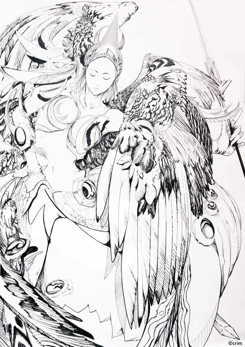 僕が個人的に好きなエルシャダイの絵は
このガブリエル
結局マッキー絵が一番楽しい 
