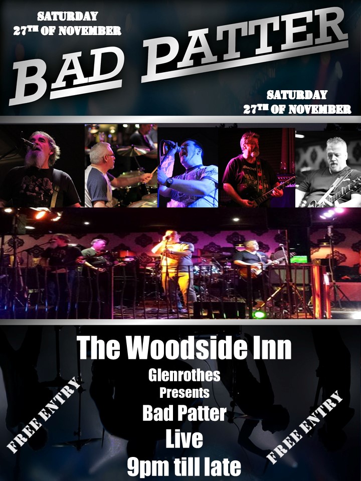 pie_snr's tweet photo. November the 27th Bad Patter @ the Woodside Inn Glenrothes 9 til 12 (Not the last gig this year now .. new date added)... https://t.co/CCH0ewaw6T