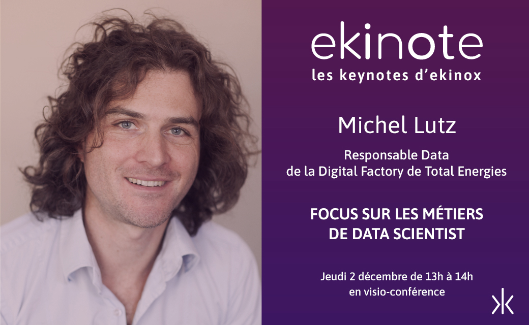 En décembre, parlons Data ! 🧬

RDV ce jeudi 2 décembre de 13h à 14h afin d'accueillir <a href="/LutzAnalytics/">Michel Lutz</a> qui nous livrera sa vision du métier de Data Scientist.

📣  Inscrivez-vous: urlr.me/Y4PvS

 #datascience #MachineLearning #bigdata  #ekinote