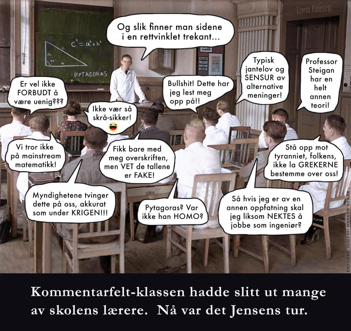 asbjornu's tweet photo. Kommentarfelt-klassen hadde slitt ut mange av skolens lærere. Nå var det Jensens tur.
(Bilde: Håvard Mossige)
#kommentarfelt #kommentar #kommentarer #kommentarfeltet #replygubbe #replygubber #alternativefakta https://t.co/U90XtAxX9D