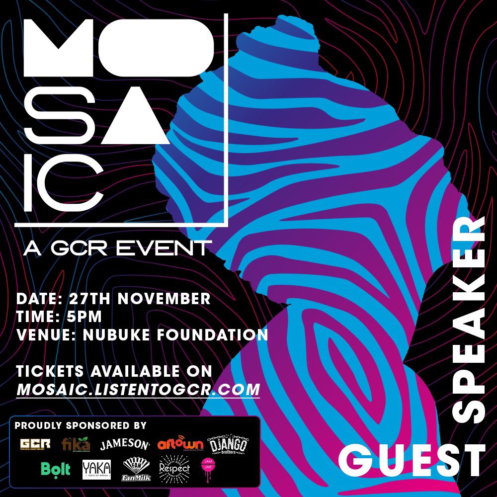 GoldCoastReport's tweet photo. We reveal our first guest speaker today but first, can you guess the person behind the stripes 👀?

Quote or reply this tweet for a chance to win a free ticket 🎫 to #GCRMosaic 💃🏾

https://t.co/YjaFxNaOTe

#GHPod🇬🇭 #GCRMosaic https://t.co/EXsAYEfzNZ
