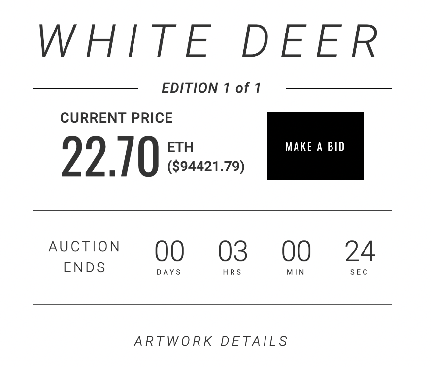 NFT"WhiteDeer"En tweet media