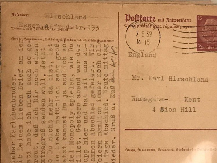 PastPostcard's tweet photo. In July, a caller to @mrjamesob spoke about the Kindertransport &amp; how his grandfather sent a series of postcards to the UK from a Nazi concentration camp. Toby Hannam tells his story on my podcast. Cheers, T
https://t.co/JtLQMAqag9
https://t.co/KNoBE8eDn2
https://t.co/gul8GWXZYL https://t.co/A1DdseD3rM