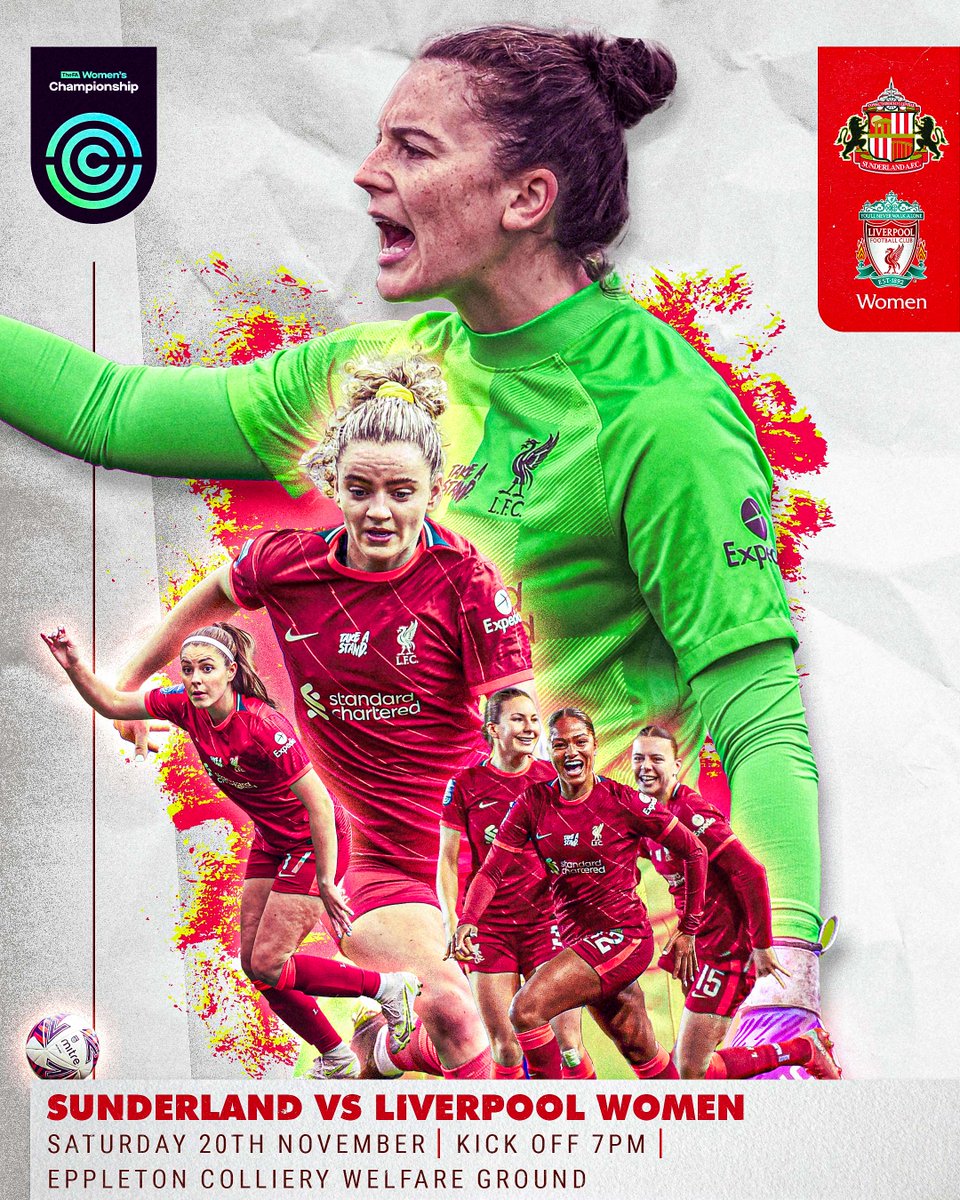 LiverpoolFCW's tweet photo. ❤ 𝗔𝗪𝗔𝗬 𝗗𝗔𝗬𝗦 💛

Ready for another @FAWomensChamp matchday, as we travel to take on @SAFCLadies 👊 https://t.co/Xz9MYdatY6